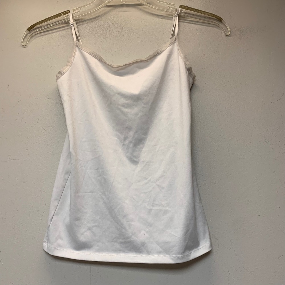 Ann Taylor Camisole Womens Small White Excellent Adjustable Straps Stretch Basic